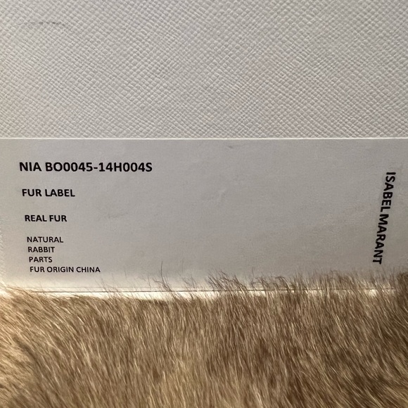 Isabel Marant NIA Gray Leather and Rabbit Fur Flat Boots - Picture 14 of 14